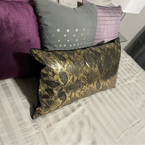 Cynthia Rowley Snakeskin Gold Foil Pillow - Picture 5 of 7
